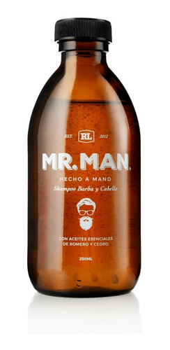 Kit 5 Shampoos Bergamota Natural Organico Mr. Man 250ml