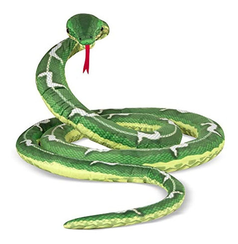 Peluche Diseño De Serpiente Boa Verde 14 Pies.melissa & Doug