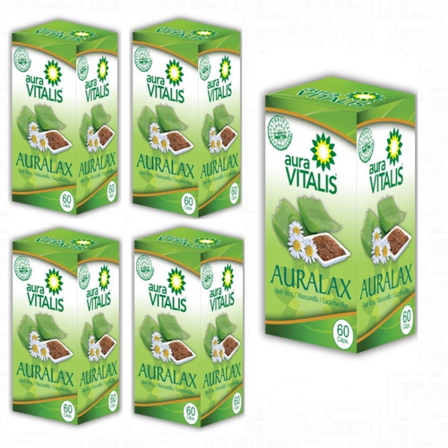 Auralax 4 Frascos 60 Caps C/u Desinfectante Antiinflamatorio