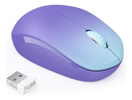 Mouse Inalámbrico Seenda De 2,4 G/púrpura Gradiente