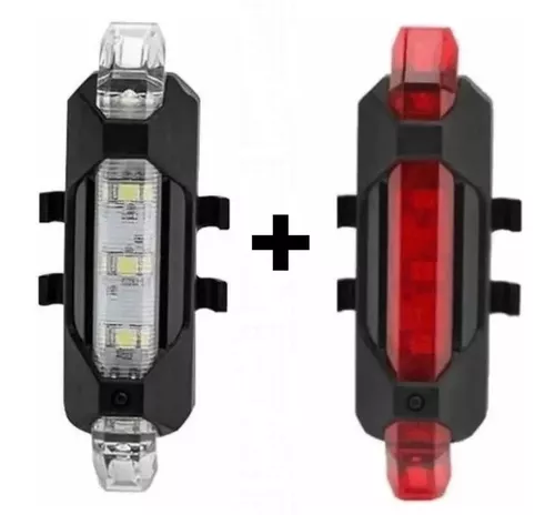 Luz delantera y trasera para bicicleta, potente luz LED para bicicleta,  recargable por USB, 8/12 opciones de modos, IPX65, impermeable, lámpara  para bicicleta de montaña o nocturna, lámpara de seguridad para hombres