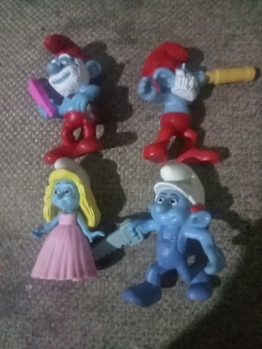 Lote De 4 Figuras De Pitufos Peyo Mcdonald's 