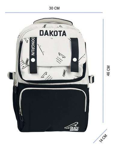 Mochila Infantil De Espalda Dakota Color Gris