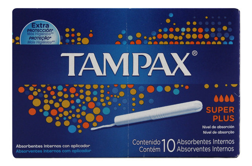 Tampones Tampax Super Plus 10 Pzas