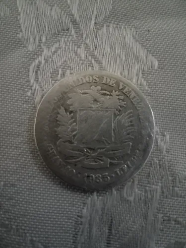 Moneda De Plata De 2 Bolivares (Usado)