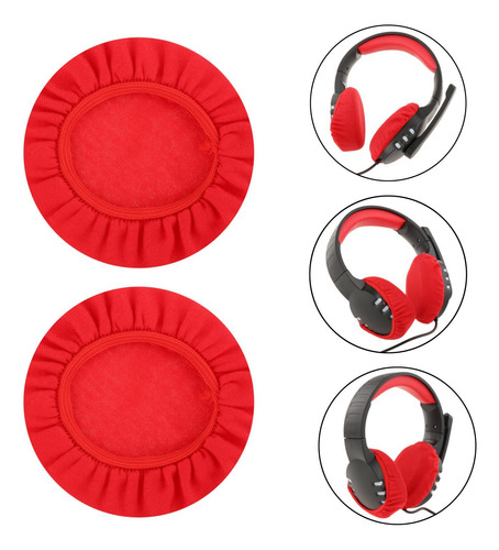 5 Fundas Para Auriculares Funda Antipolvo Suave 8cm Rojo