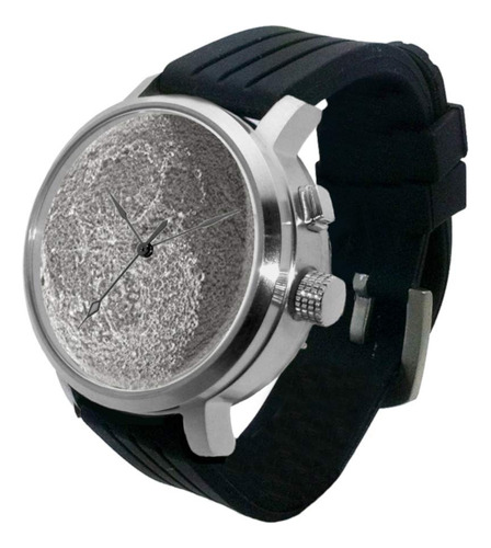 Halotech Moon Watch - Reloj De Litofana Led, Plateado, Astro