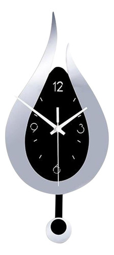 Reloj De Pared Péndulo, Reloj De Pared Decorativo De Plata