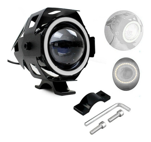 Faro Auxiliar Moto Exploradoras U7 Ojo Ángel Led Moto