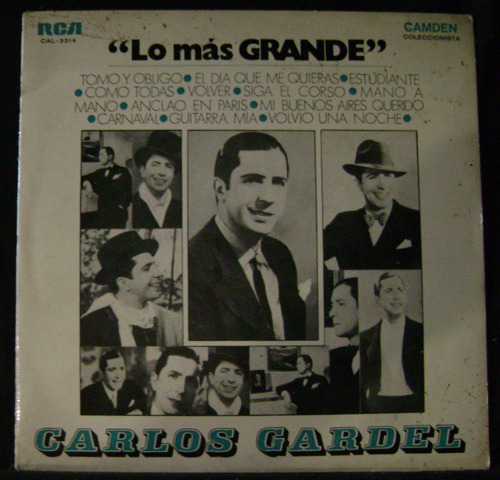 Carlos Gardel-lo Mas Grande-lp Vinilo- 8 Puntos