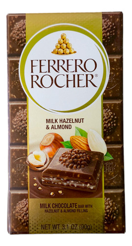 Ferrero Rocher Barra De Chocolate 4 Sabores Original 4 Pzs