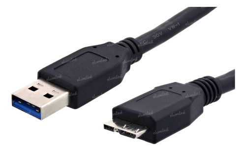 Cable Usb 3.0 A To Micro B 1 Metro Para Disco Externo