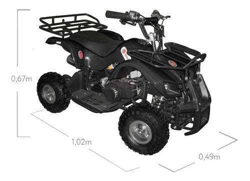 Quadriciclo Infantil 49cc À Gasolina Partida Elétrica Bz Rex