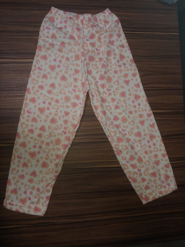 Pijama Invernal Para Niña Rosa Corazones Cfd