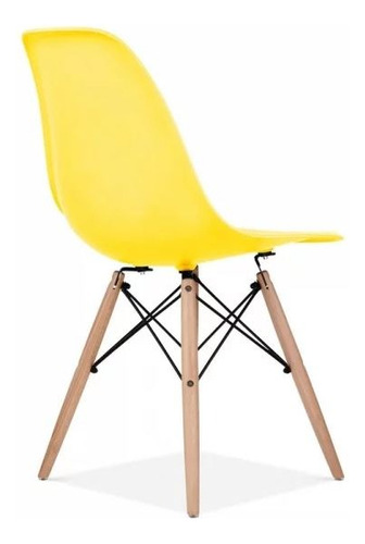 Cadeira Charles Eames Wood Design Eiffel Colorida Cor da estrutura da cadeira Amarelo