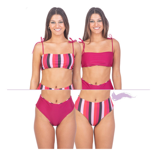 Bikini Malla 2 Piezas Reversibles Tout Arma Tu Bikini