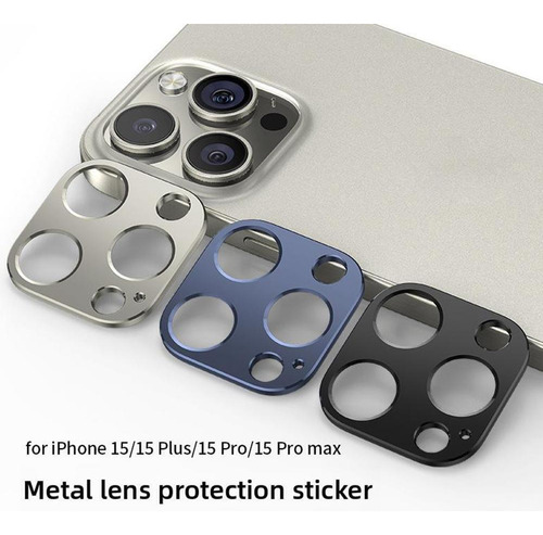 Protector De Bisel De Cámara Metálico Para iPhone 16 Pro Max