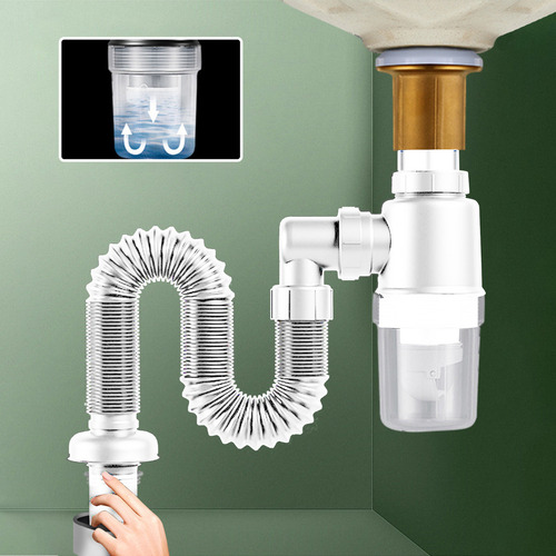 Kit De Drenaje Para Lavabo En D, Tubo De Expansión Para Lava