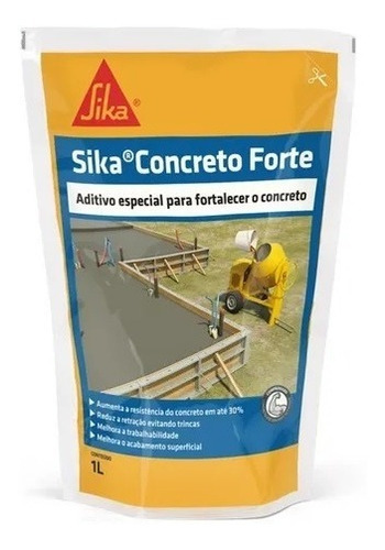 Sika Concreto Forte Aditivo Fortalece Cimento 1 L