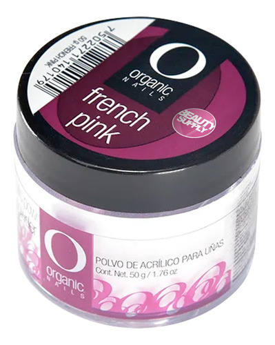 Polvo Acrílico Organic Nails Translúcido French Pink 50gr Bs