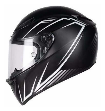 Casco Integral Agv Veloce S Predator Negro/blanco Importado