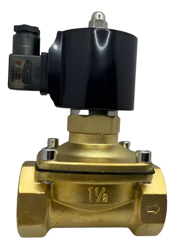 Válvula Solenóide 2/2 N. Fechada 1.1/2'' Água/óleo/ar 220v