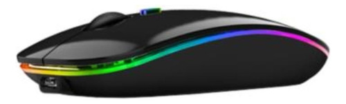 Mouse Inalambrico Ergonomico Recargable Nextep Negro Ne-4 /v