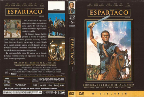 Espartaco Dvd Kirk Douglas Tony Curtis Spartacus 1960