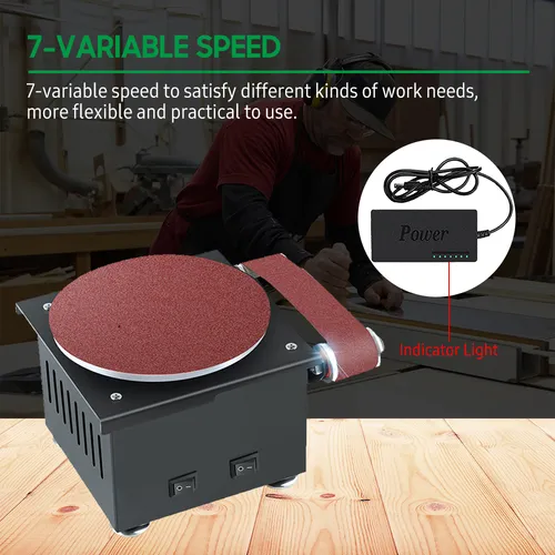 Mini Lijadora De Banda Y Disco Con Lijadora De Mesa Con Bibl