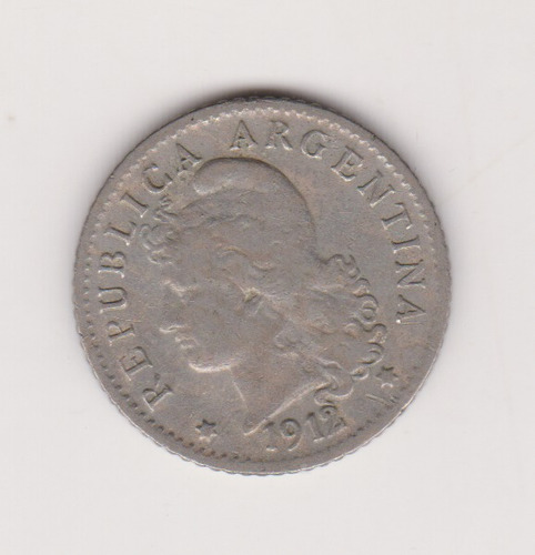 Moneda Argentina 5 Ctvs 1912 Janson 143 Muy Bueno ++