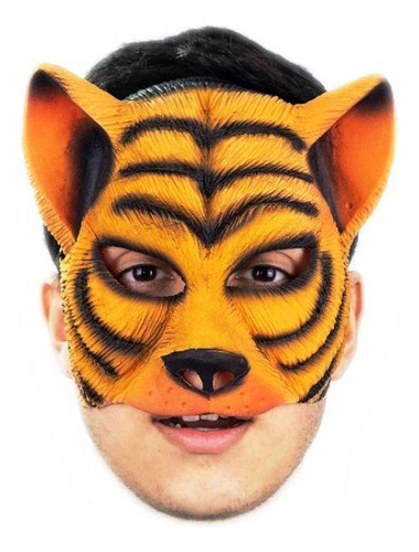 Máscara Tigre Animal Terror Halloween Festa Carnaval Susto