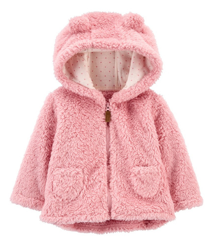 Campera De Sherpa Con Capucha De Orejitas Diseño Oso Carters