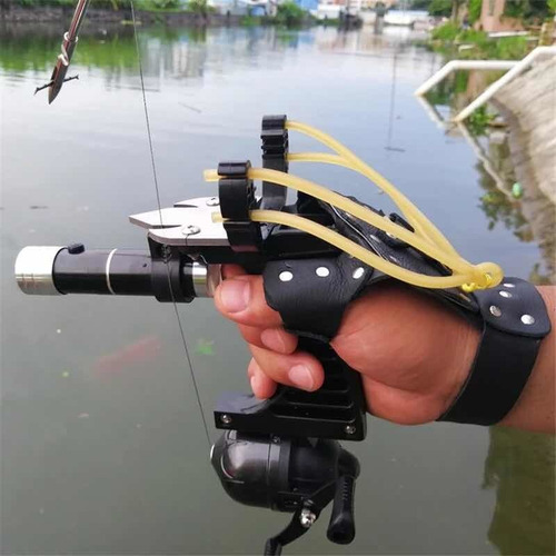Estilingue De Pesca Kit Atirador De Caça Peixe Flecha