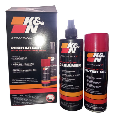 Kit Limpiador De Filtro De Aire Kn Aerosol En Acite 