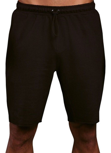 Bermuda Lupo Moletom Masculina Preto Conforto 76442-001