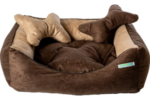 Caminha Cama G Para Cachorro Grandes Fundo Impermeavel Cor Marrom Desenho Suede Com Fundo Impermeável