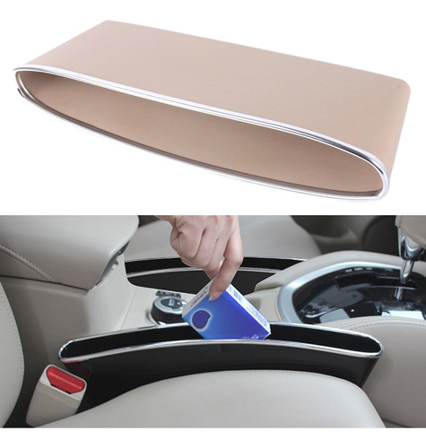 Caja De Almacenamiento De Coche Cubby Box, Color Beige