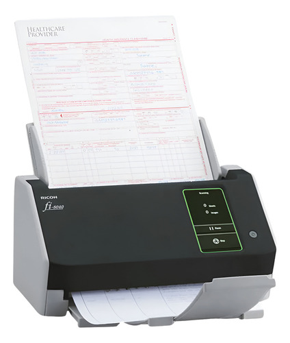 Escáner dúplex Fujitsu Ricoh Fi8040 Fi-8040. Red, Bivolt Color gris/negro
