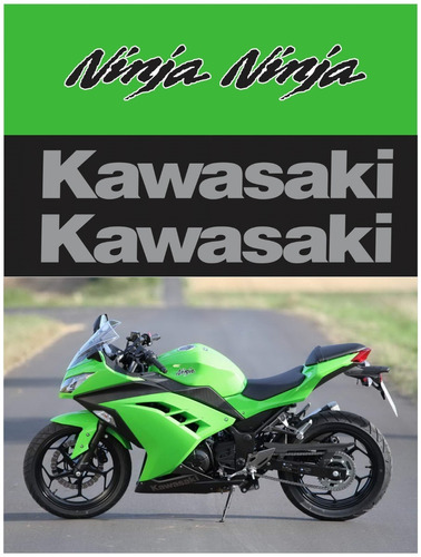 Kit Adesivos Moto Kawasaki Ninja 300 Verde Ca-15958