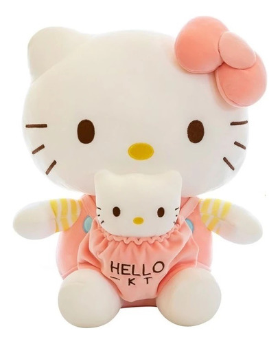 Boneca De Pelúcia Hello Kitty 30 Cm Com Filhote