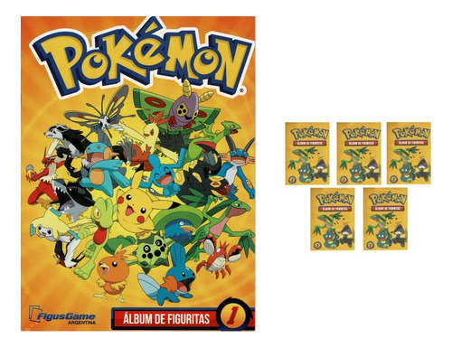Álbum Pokemon + 5 Sobres.
