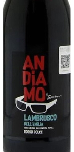 Pack De 4 Vino Espumoso Andiamo Único Lambrusco Rosso 750 Ml