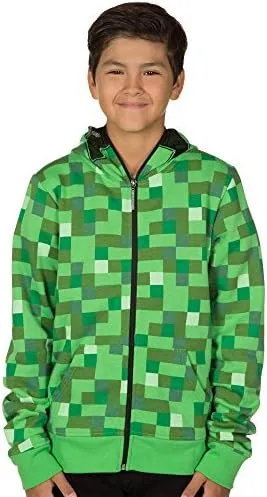 Jinx Minecraft Big Boys Creeper Sudadera Con Capucha Y Con