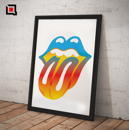 Cuadro Rolling Stones Lamina Cuadro Vidrio Posters Tour 40