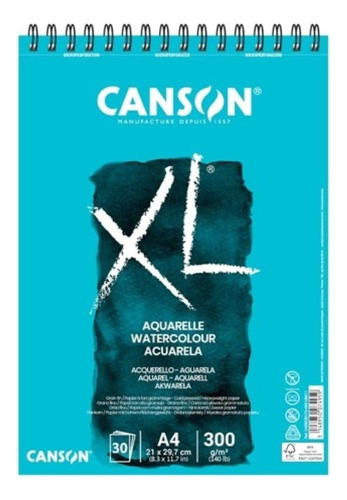 Bloco De Papel Canson Aquarela - Xl Aquarelle - 300g/m² A4