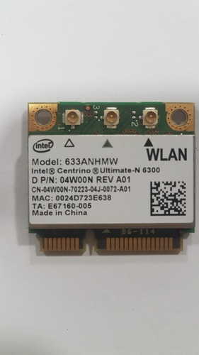 Placa De Rede Dual Band 5ghz Wifi Ultimate N 6300 633anhmw 