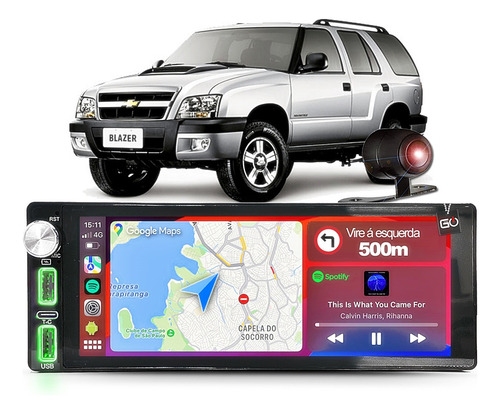 Kit Multimídia Entrada Radio 1din Universal Android Carplay