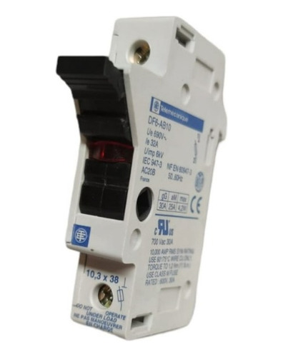 Porta Fusible Df6ab10 10,3x38 1p
