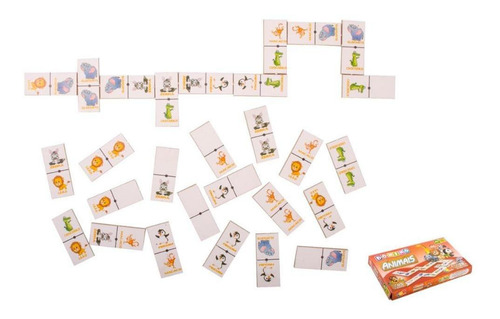 Jogo Domino Animais 28 Pecas +5 Anos Iob