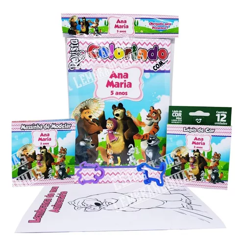 2 livros infantis colorir Moana Disney com lápis de cor + massinha